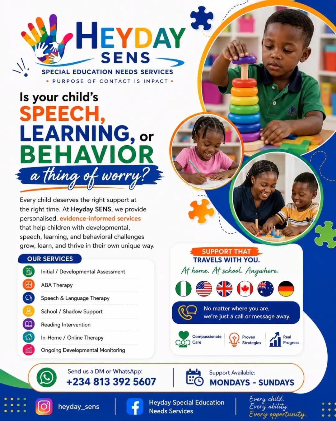 Children learning and playing together with support